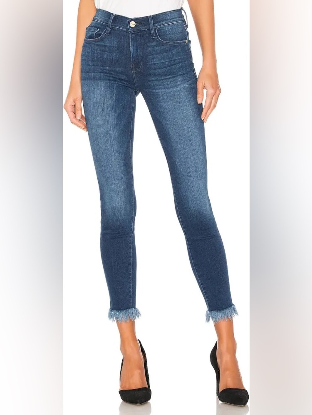 Frame Denim Le Skinny de Jeanne Crop Jean